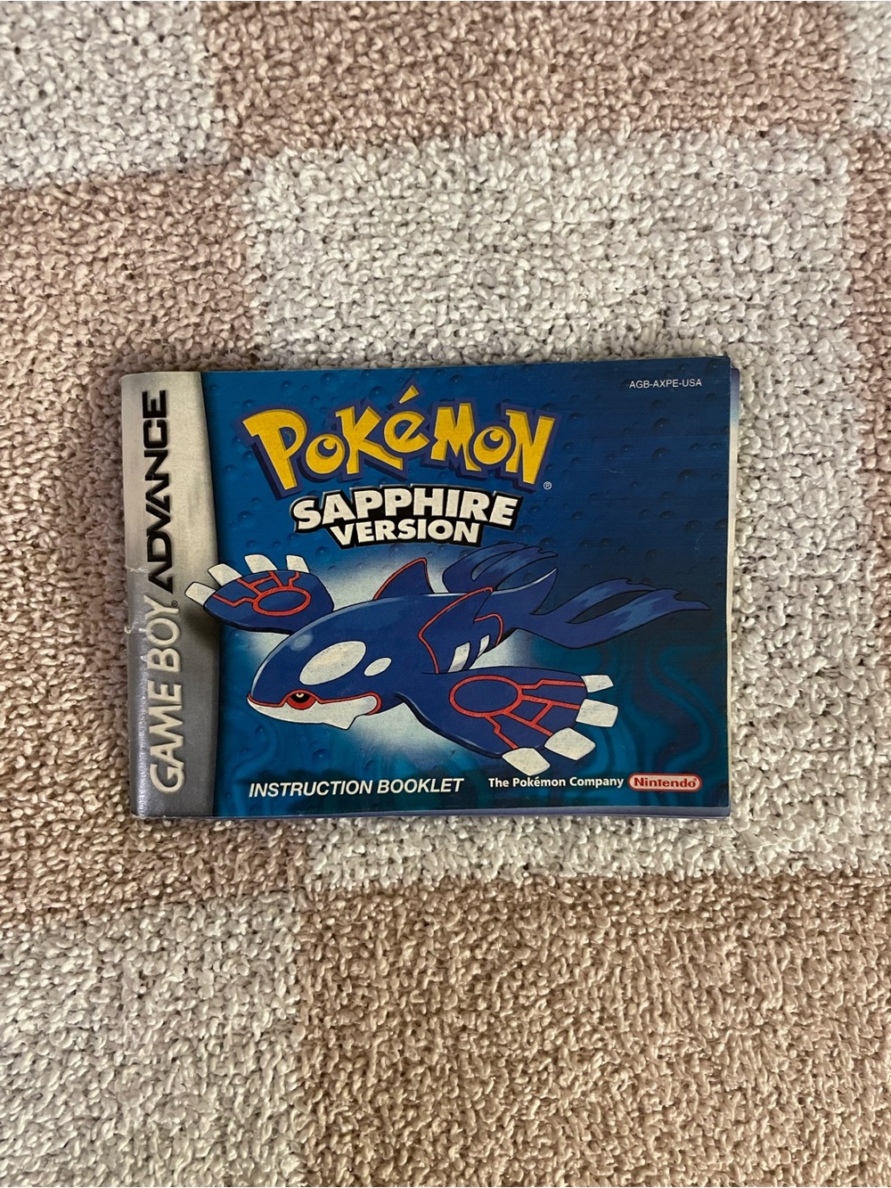 Gameboy Pokémon Sapphire version instruction booklet manual